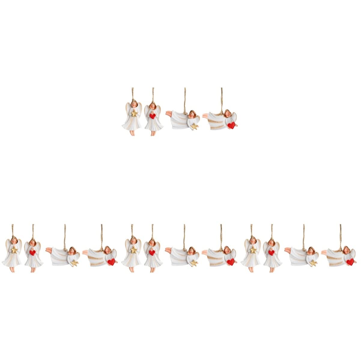 16 Pcs Christmas Hanging Decorations - Lovely Xmas Tree Pendants & Ornaments for Holiday Decor, Party, Home, Office Desk - Festive Holiday Decorating Supplies