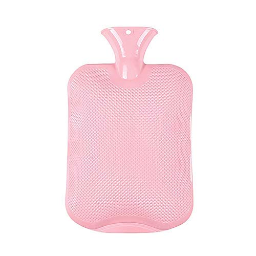 Detazhi 2000ML Hot Water Bottle - Pink Rubber Hand Warmer for Winter & Travel
