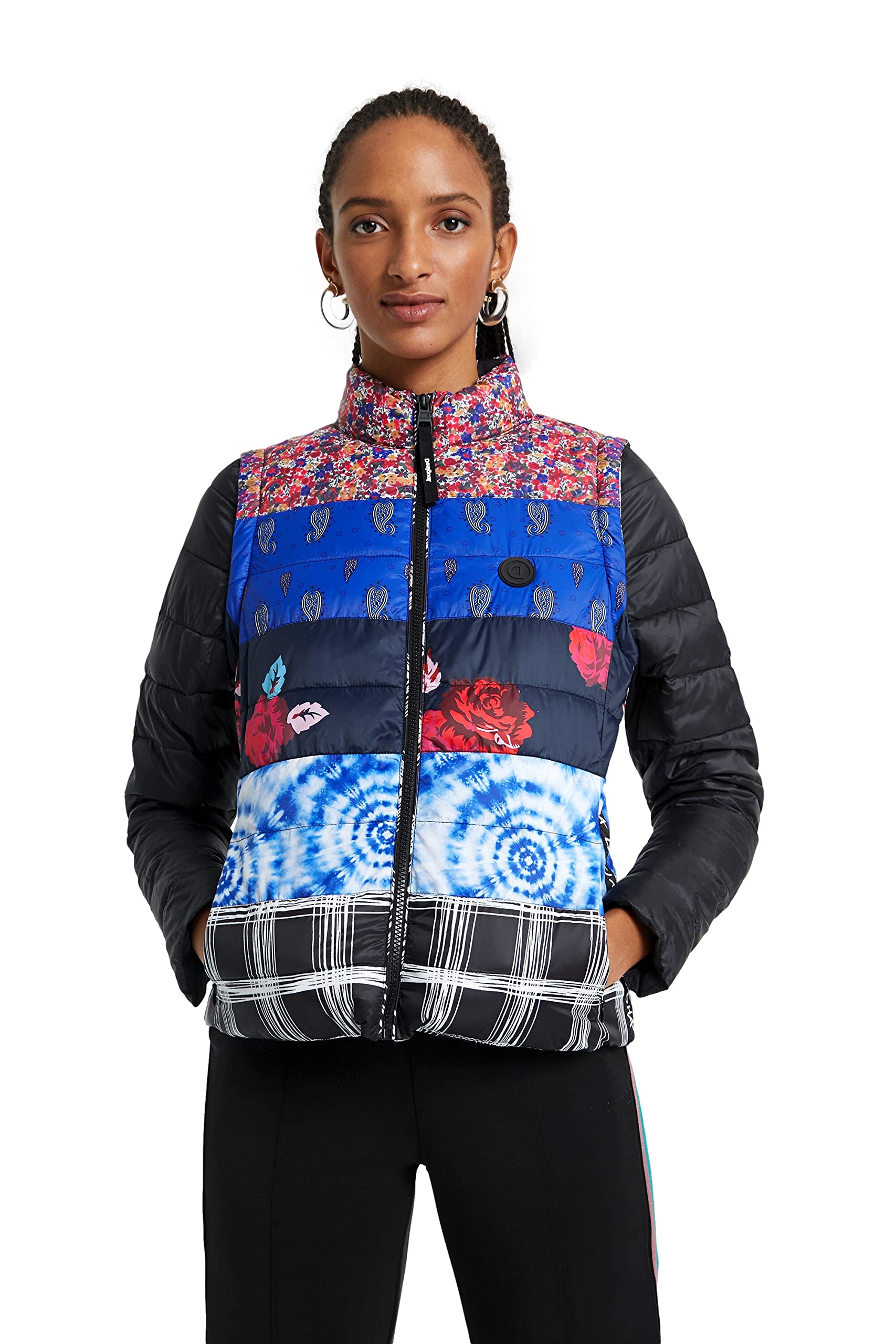 Desigual Women's Padded Jacket - Lightweight Waterproof Windbreaker for Outdoor Activities | Hiking, Running, Travel & Everyday Wear