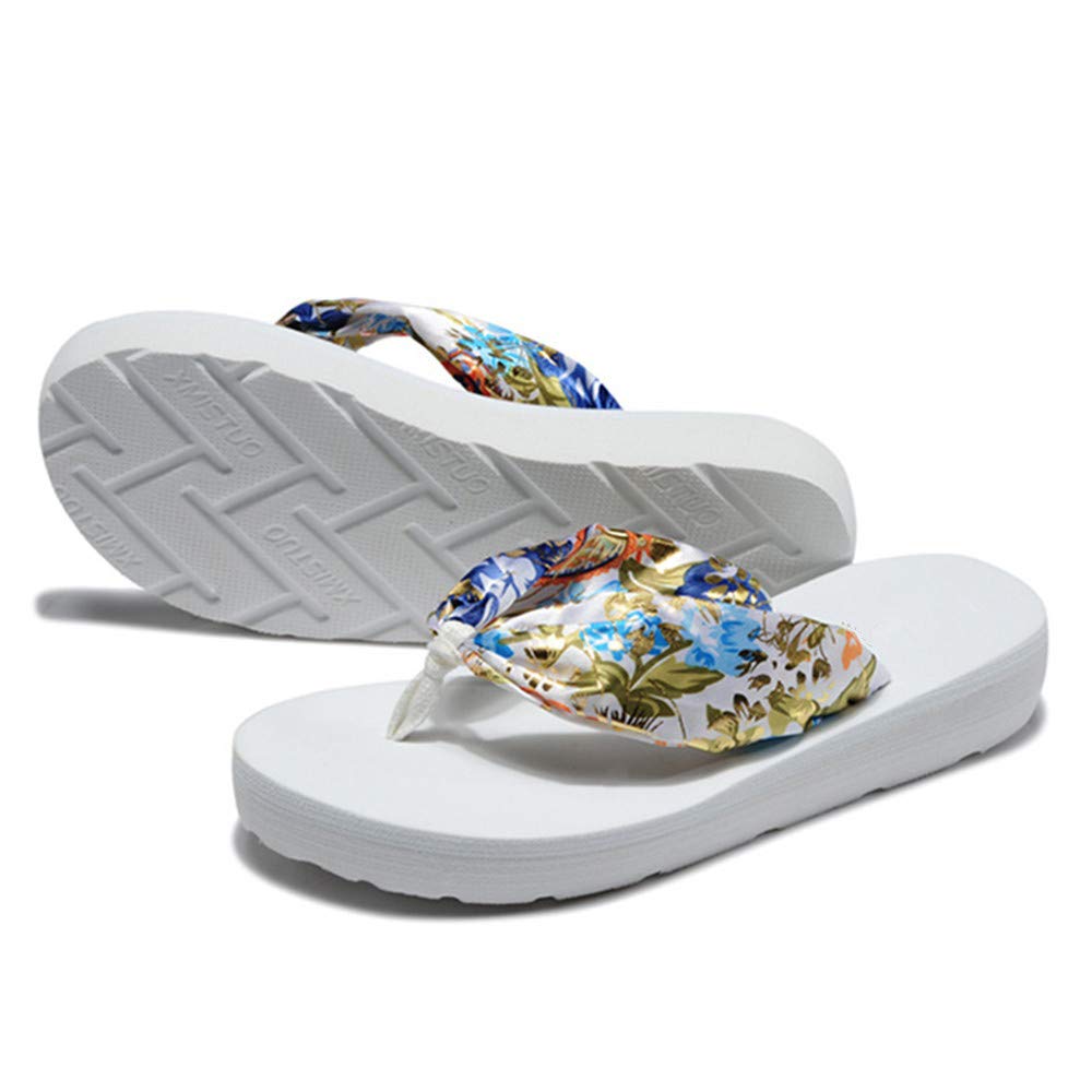 Dayiss Women's Floral Flip Flop Sandals - Beach Pool Slippers with Flower Design for Summer Outdoor Relaxation