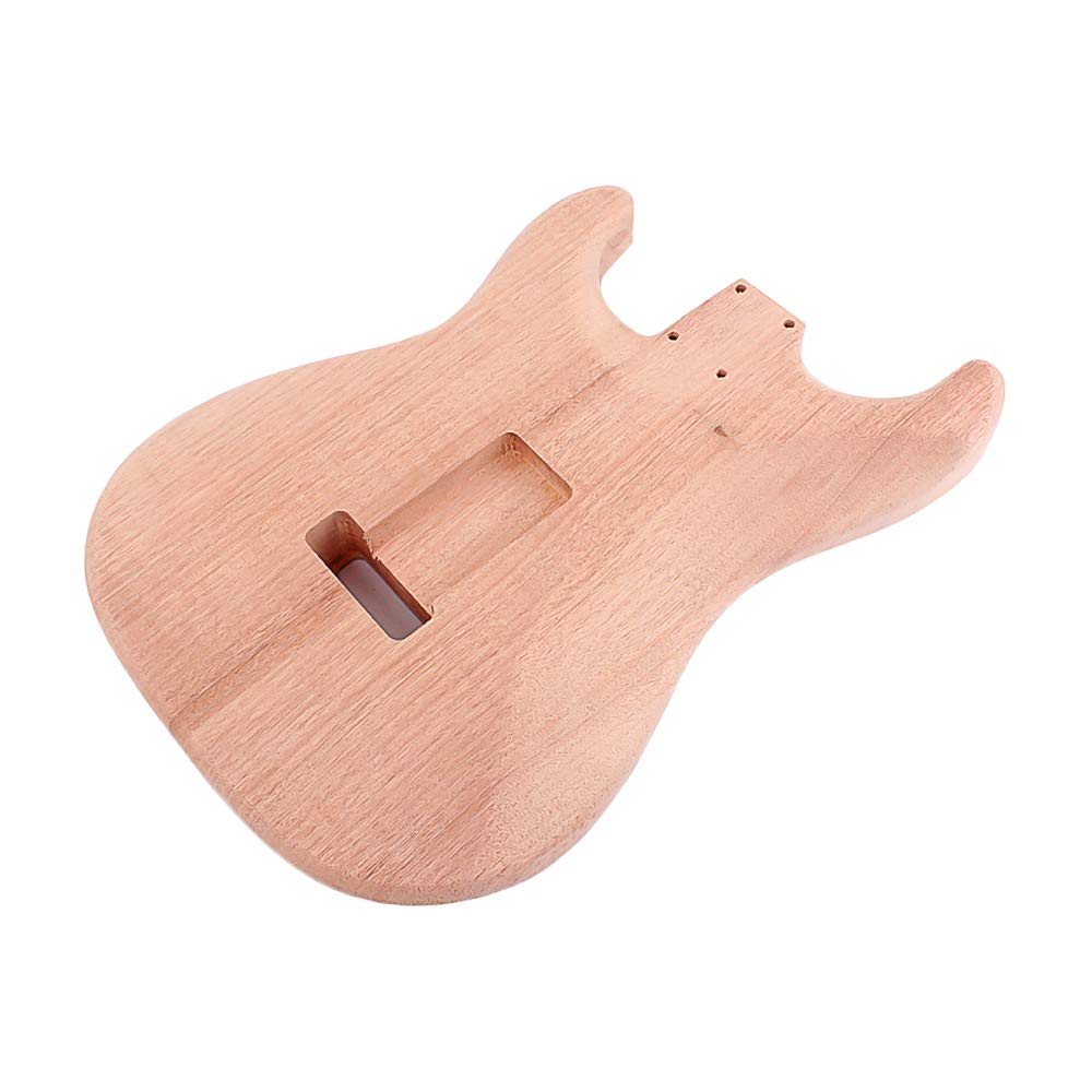 ST Electric Guitar Body - Red Walnut DIY Guitar Kit with Natural Wood Finish | Perfect for Custom Guitar Building & Replacement Parts for Musicians