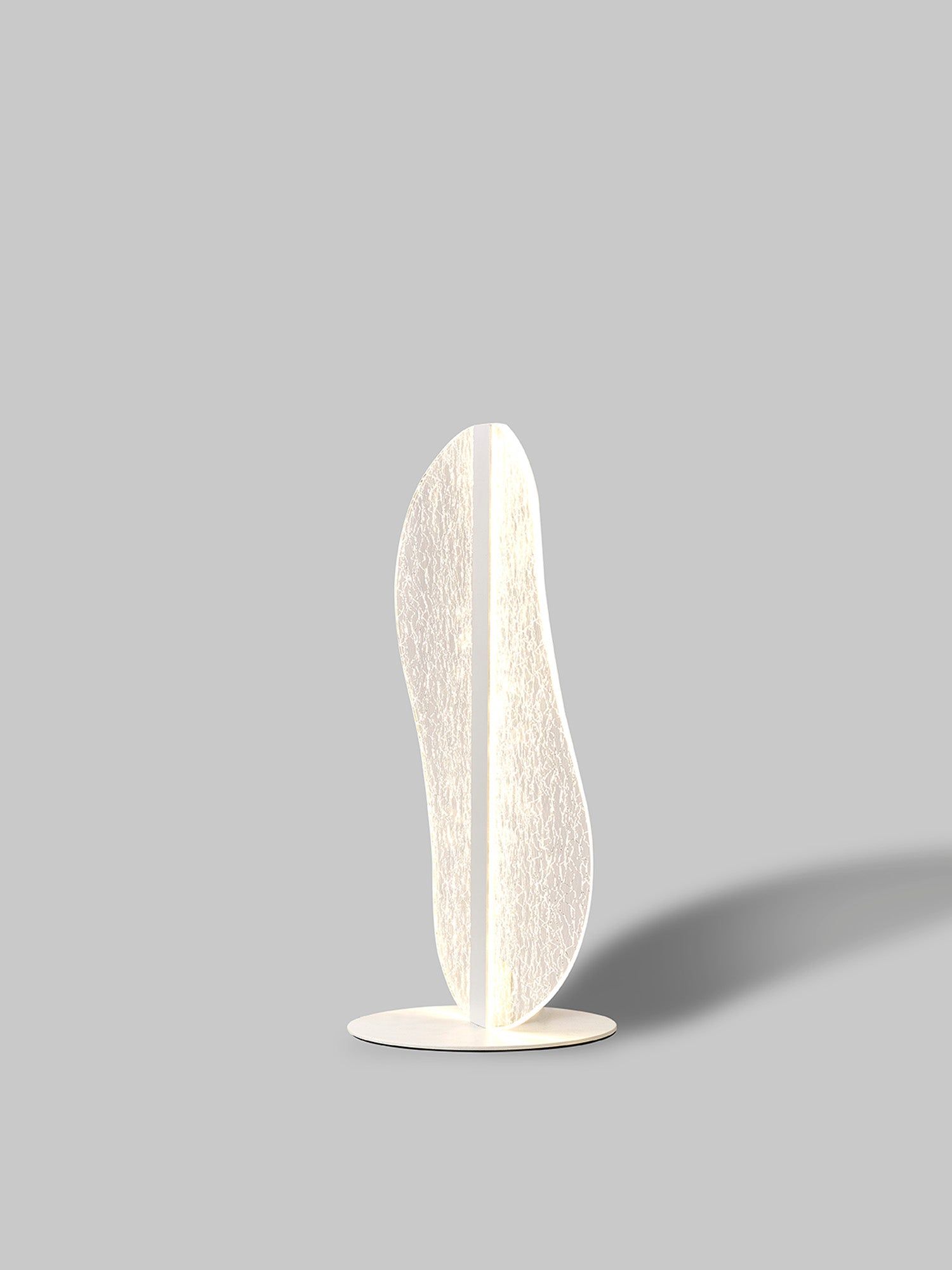 Bianca Medium/Large LED Table Lamp - White Finish Modern Desk Light for Bedroom, Living Room & Office Decor
