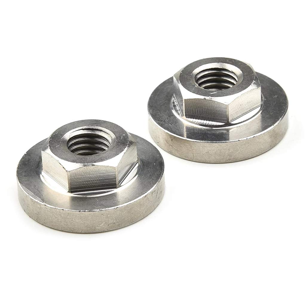 2-Piece M14 Thread Angle Grinder Inner & Outer Flange Nut Set - Durable Steel Replacement Tools for Metalworking, Woodworking & DIY Projects