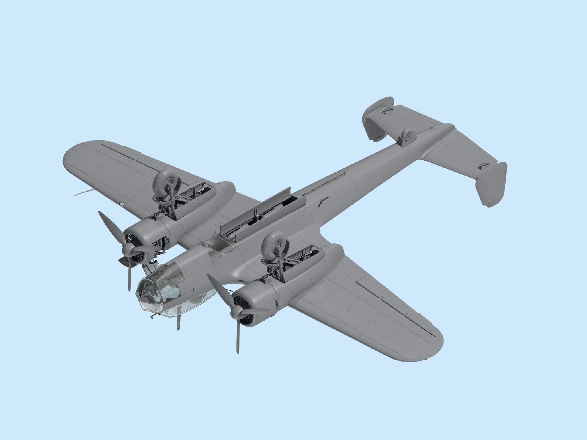 ICM 48244 1:48 Scale Plastic Military Aircraft Model Kit - WWII German Bomber Do 17Z-2 | Perfect for Collectors, Hobbyists & History Enthusiasts | Display, Gift & DIY Project