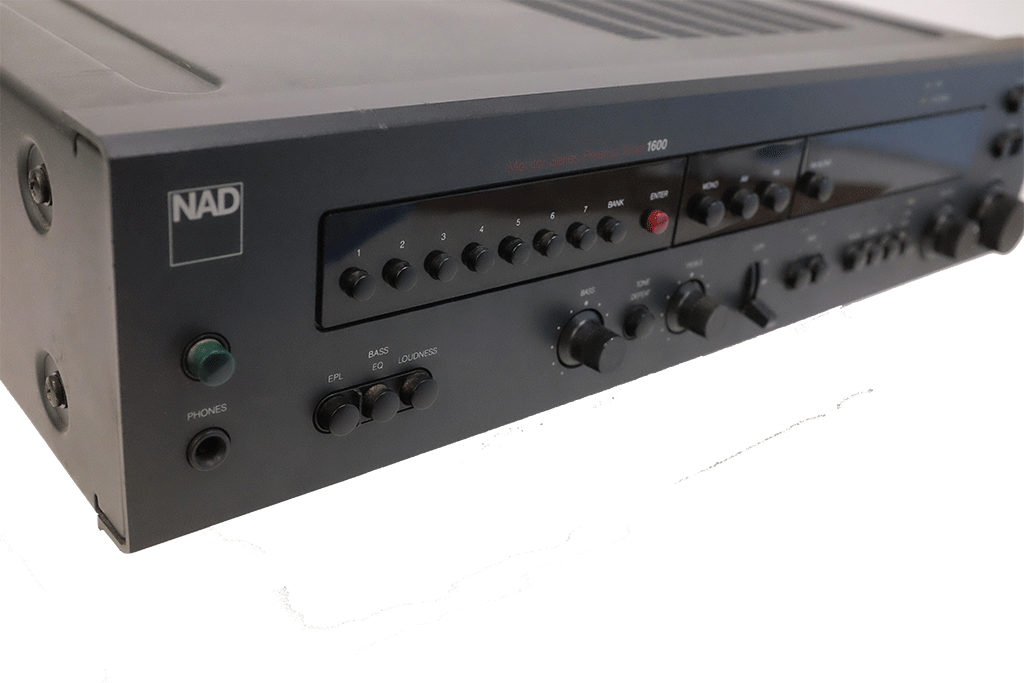 NAD 1600 Preamplifier with Tuner & MM/MC Phono Input - High-End Audio Pre Amp for Vinyl Records & Home Theater Systems - Perfect for Audiophiles & Music Enthusiasts
