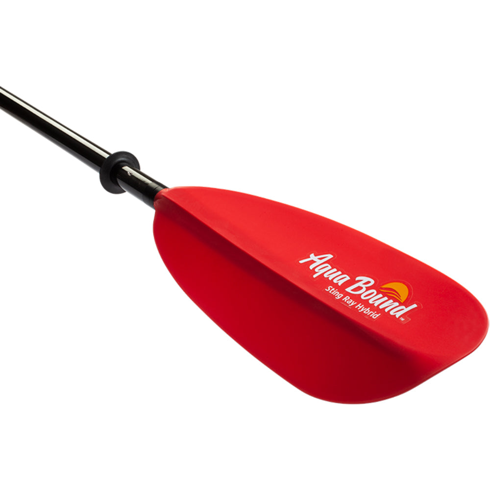 Aqua Bound Sting Ray Hybrid Posi Lok 4-Piece Kayak Paddle - Lightweight & Durable Kayaking Paddle for Touring, Fishing & Recreational Use