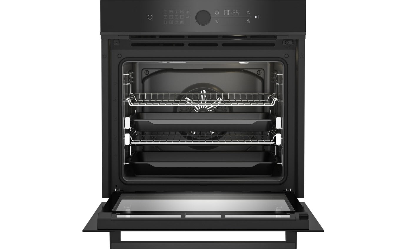 Beko 60cm Built-In Electric Oven with Aeroperfect™ Technology, Meat Probe & Pyrolytic Cleaning - BBO6852PDX | Perfect for Baking, Roasting & Family Cooking