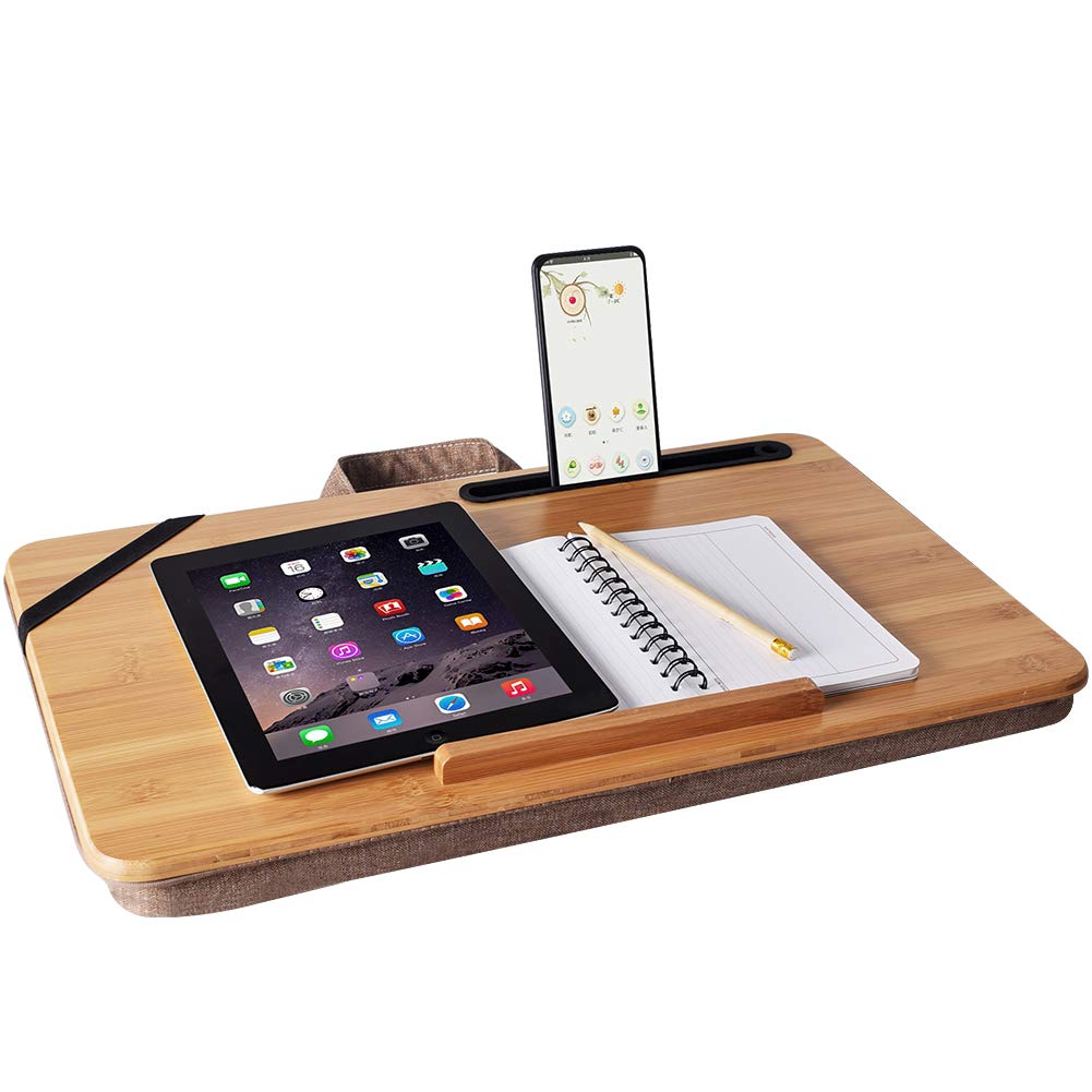 XL-Large Oversized Lap Desk - 24 Inch Wide Portable Home Office & Bed Tray with Ventilation - Fits 19 Inch Laptops - Perfect for Working, Studying, Reading or Eating in Bed, Couch or Floor