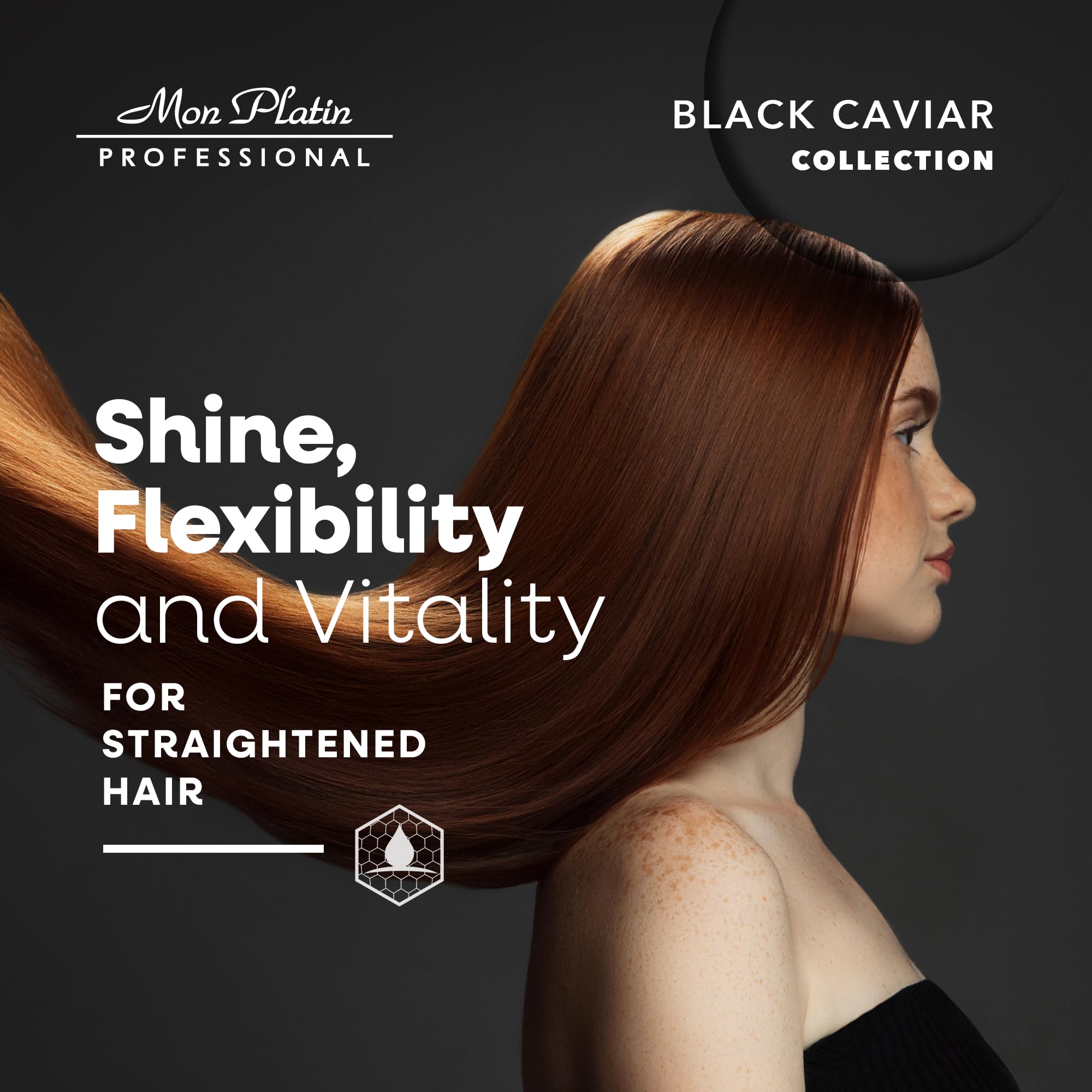 Mon Platin Total Repair Hair Mask, Shampoo & Serum Set - Salt-Free Deep Conditioning Treatment with Black Caviar & Royal Jelly for Smooth, Strong, Shiny Straight Hair | Professional Salon-Quality Hair Care for Damaged & Frizzy Hair at Home