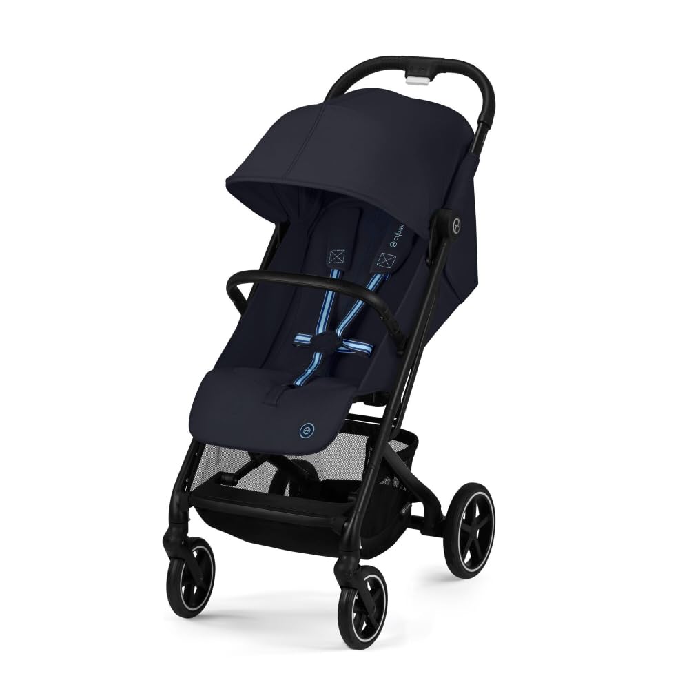 CYBEX Beezy 2 Compact Lightweight Travel Stroller for Infants & Toddlers - Dark Blue | Compatible with CYBEX Car Seats | Perfect for Air Travel, Shopping & City Walks