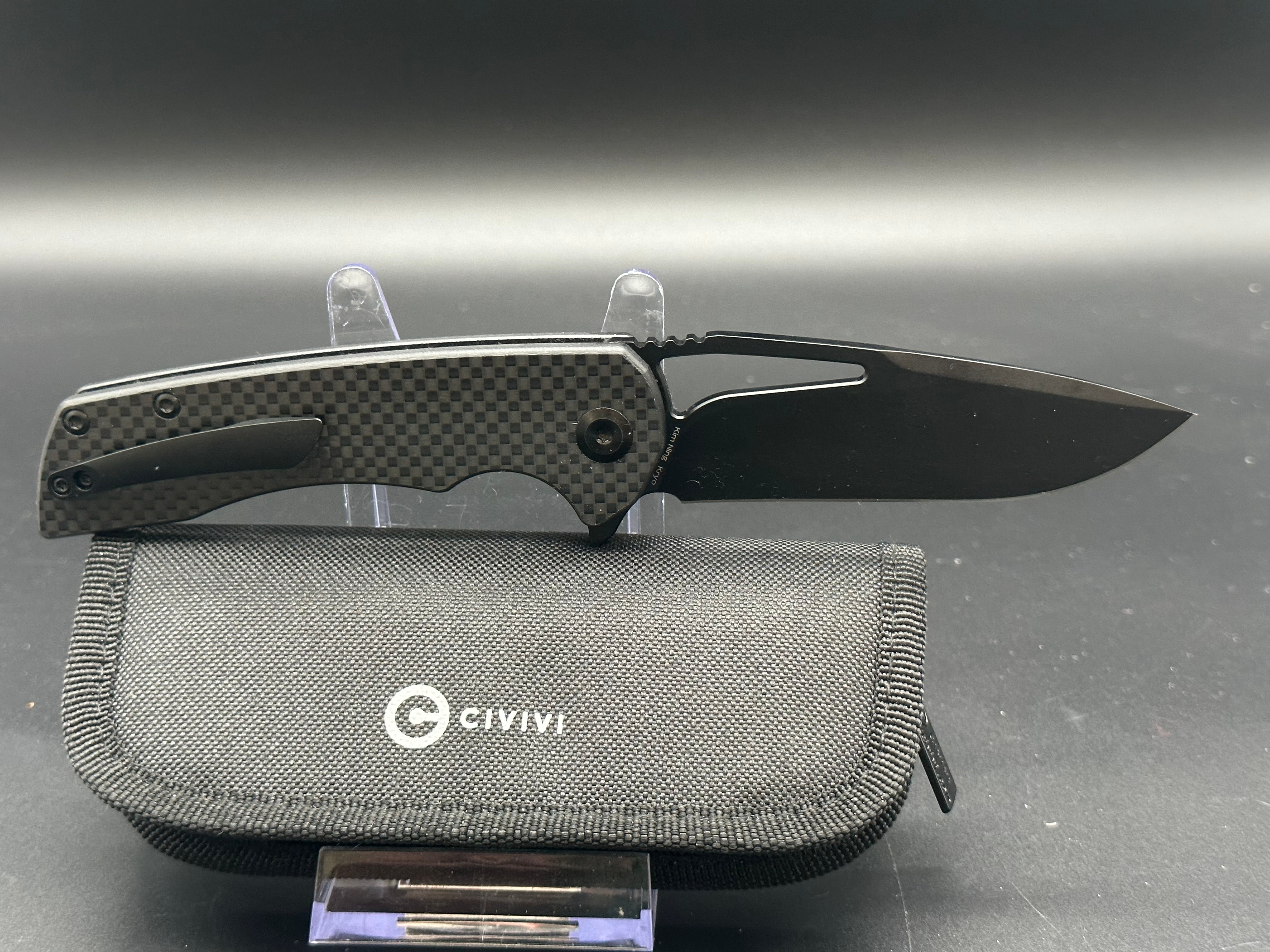 Kansept Kryo Liner Lock Folding Knife - Carbon Fiber & G10 Handle - EDC Pocket Knife for Outdoor, Camping, and Everyday Carry