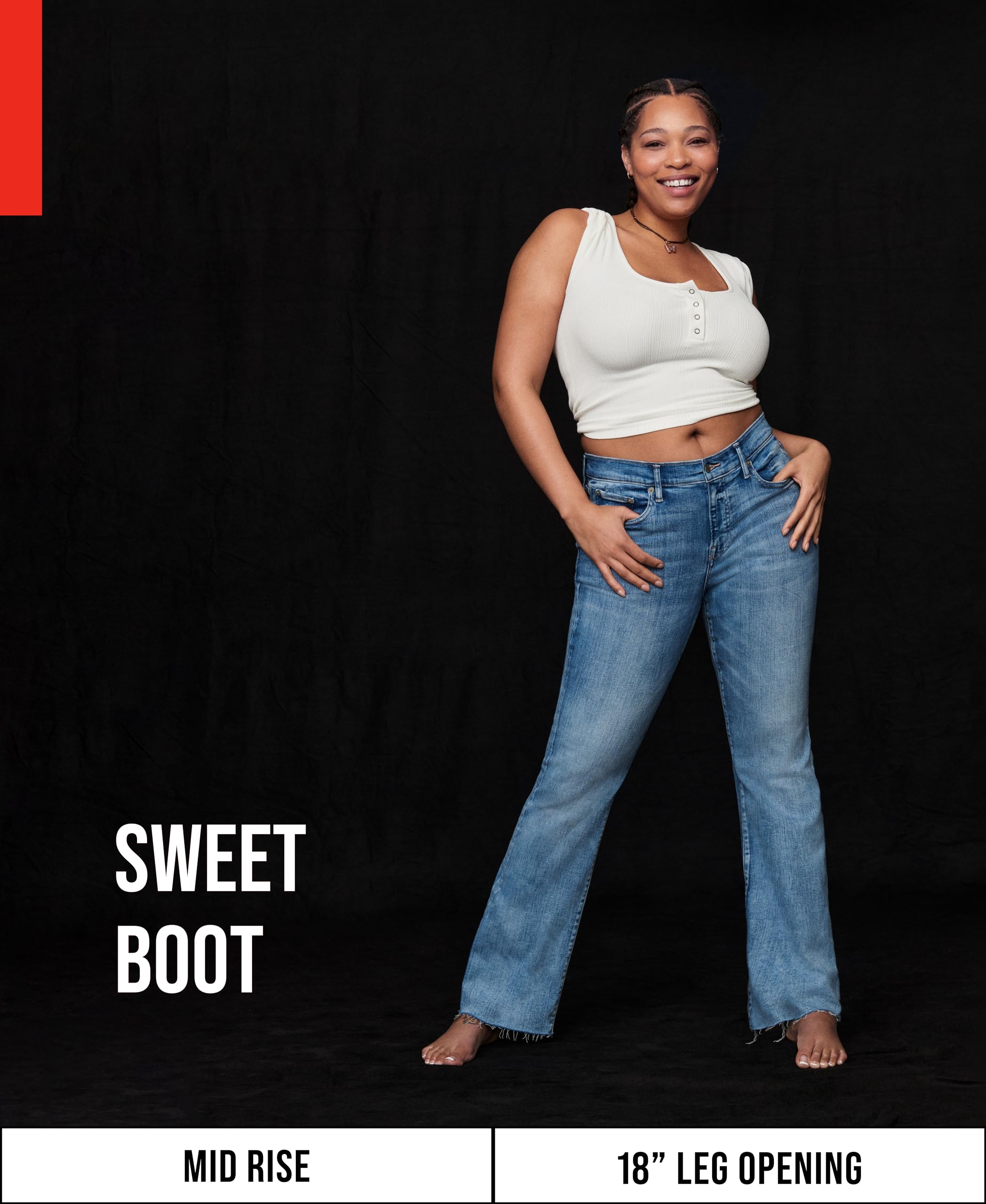 Lucky Brand Women's Mid Rise Sweet Bootcut Jeans - Comfortable Stretch Denim Pants for Casual & Work Wear | Perfect for Everyday Outfits & Office Style