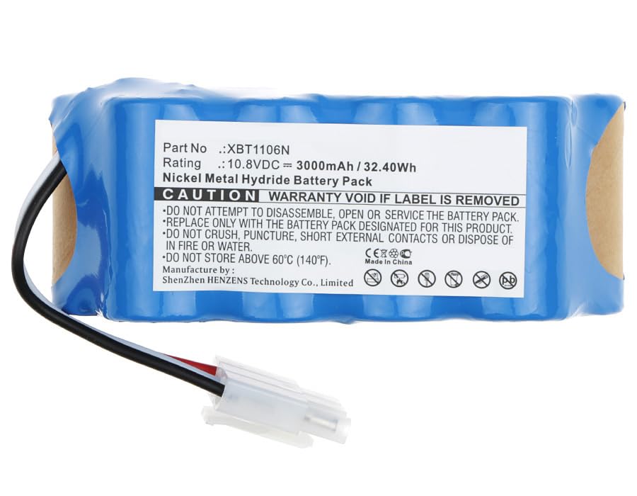 Synergy Digital Vacuum Cleaner Battery - 10.8V 3000mAh Ni-MH High Capacity Replacement Battery for Shark Navigator SV116N & Euro Pro XBT1106N Freestyle Vacuums | Perfect for Deep Cleaning Carpets, Hard Floors & Pet Hair Removal