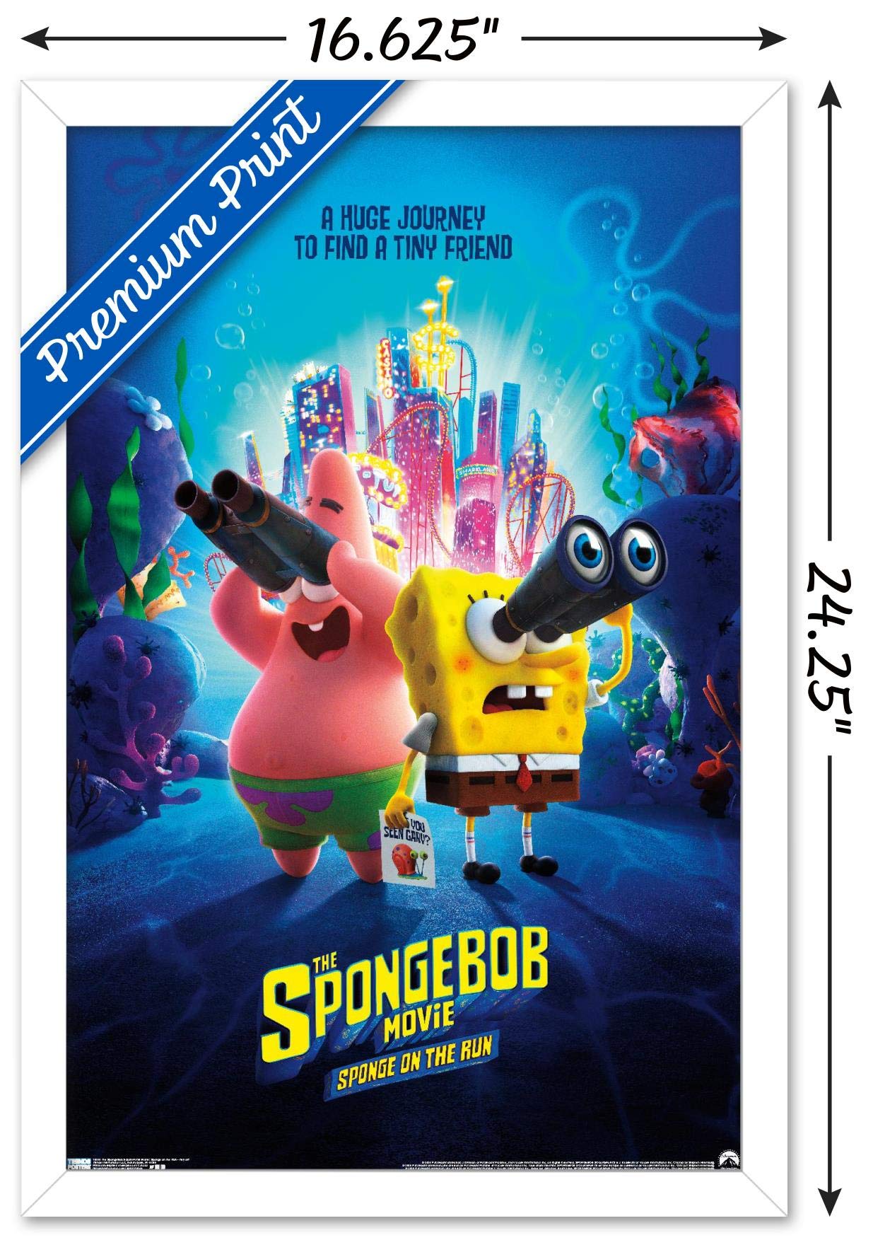 Trends International The SpongeBob Movie: Sponge On The Run - Premium Framed Wall Poster 14.725