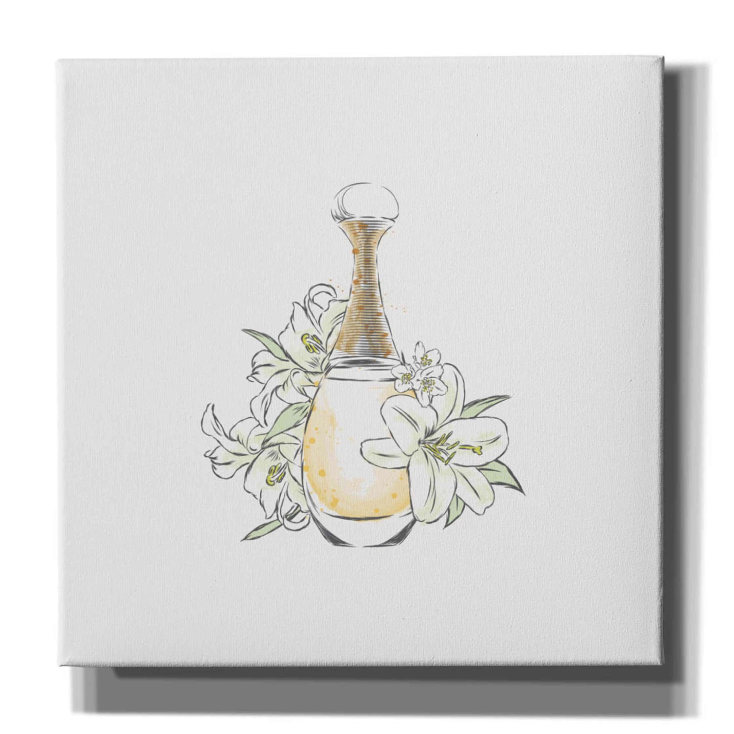 Incado Epic Graffiti 'Perfume III' Giclee Canvas Wall Art - 37x37 Inches Modern Home Decor for Living Room, Bedroom & Office