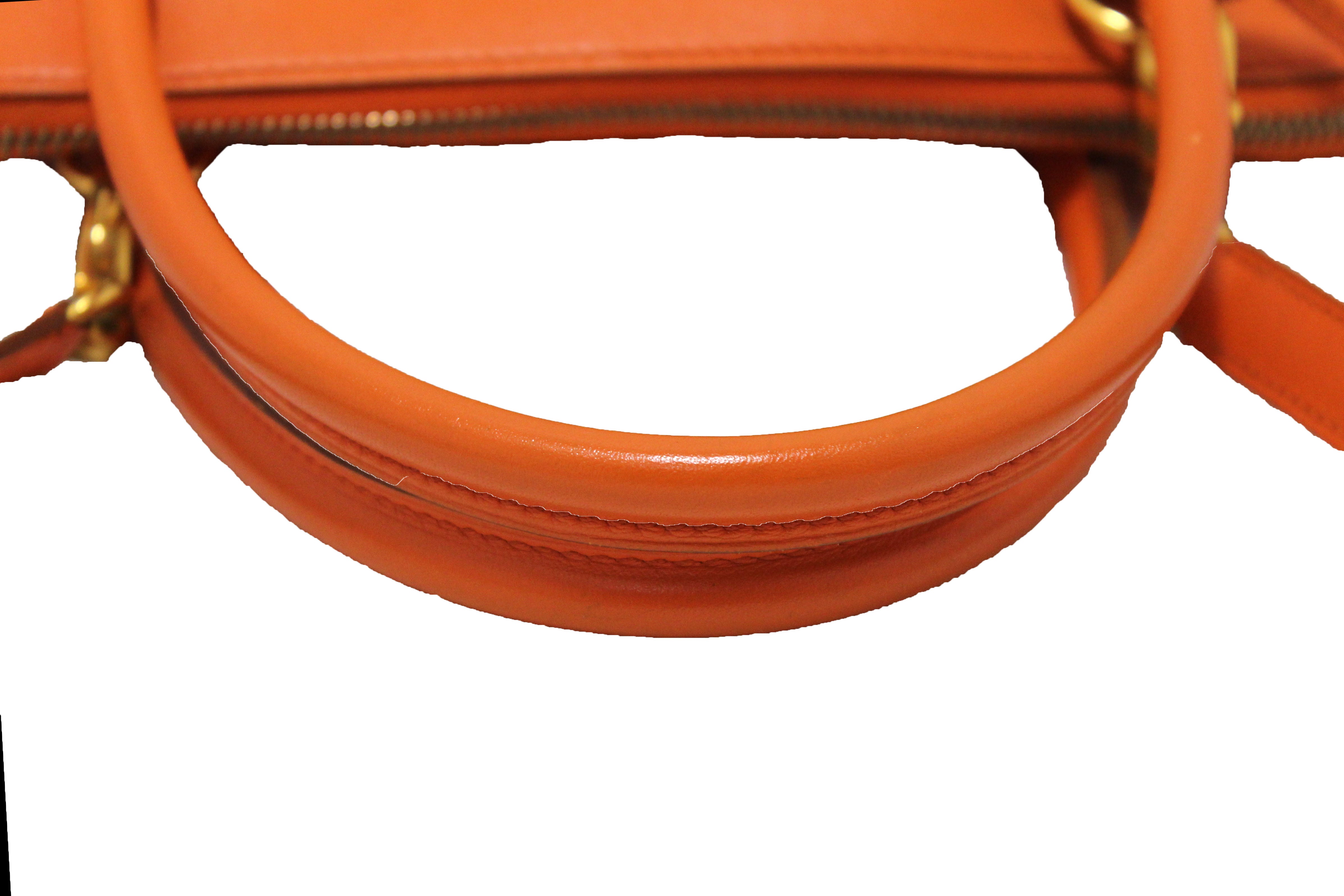 Authentic Hermes Orange Bolide 31 Box Calf Leather Handbag & Shoulder Bag - Luxury Designer Purse for Women, Perfect for Work, Travel & Everyday Use