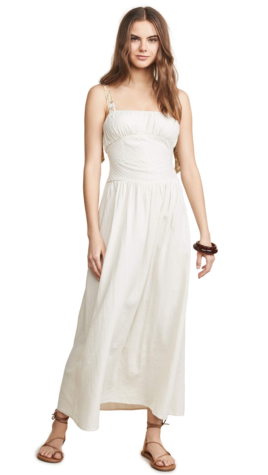 Free People Women's Santorini Maxi Dress - Flowy Bohemian Summer Beach Dress for Vacations, Weddings & Outdoor Events