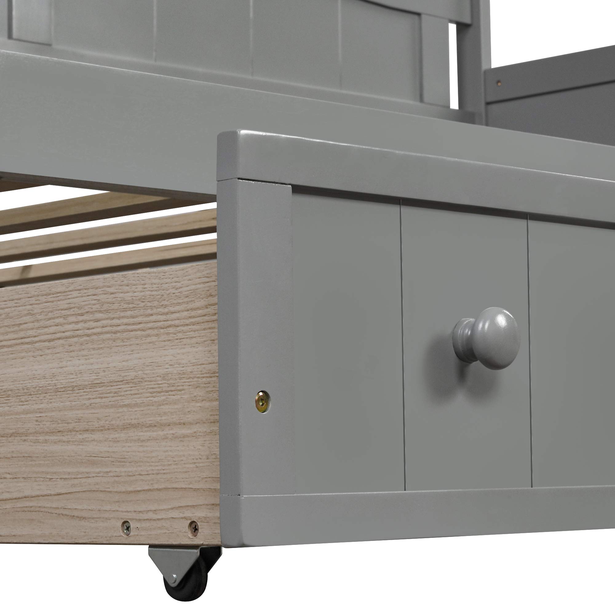 Harper & Bright Designs Twin Daybed with Storage Drawers - Wooden Twin Bed Frame with Drawers, Convertible Sofa Bed for Bedroom & Living Room - No Box Spring Needed - Gray - Perfect for Small Spaces, Guest Rooms & Multi-Functional Furniture Needs