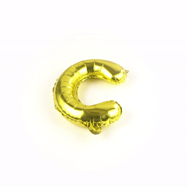 Balloonify Gold Mylar Letter C Balloon - 16 Inch Large Foil Alphabet Balloon for Birthday Party Decorations, Baby Showers & Graduation Celebrations (1 Count Box)