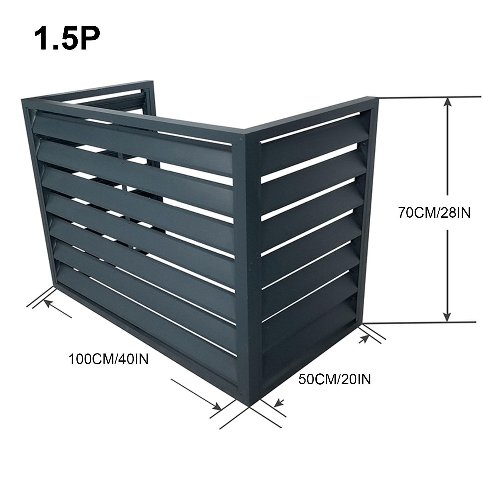 Sturdy Aluminum AC Cover Fence for Outdoor Units - Anti-Theft, Noise Reduction, Weatherproof Protection - Perfect for Backyard, Patio & Home Exterior Aesthetics