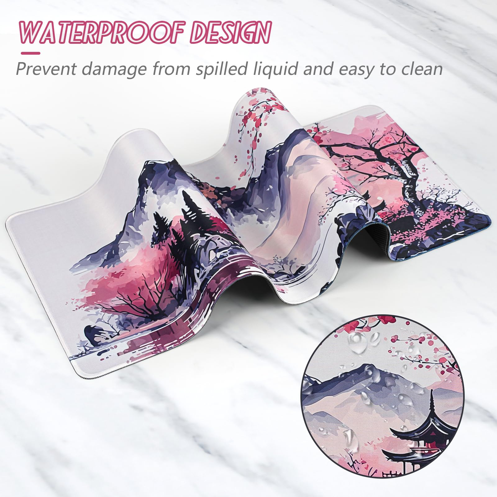 ETZ Large Gaming Mouse Pad - 31.5 x 11.8 Inch Extended Desk Mat with Anti-Slip Rubber Base | Washable Keyboard & Laptop Pad for Office, Home & Gaming | Perfect for Workstations, PC Setups & Esports