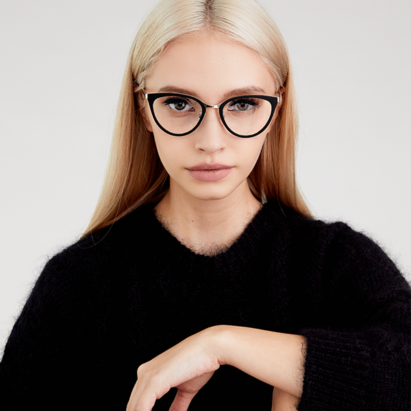 Miranda Blues Black Prescription Glasses - Stylish & Comfortable Eyewear for Men & Women | Perfect for Reading, Working & Daily Wear