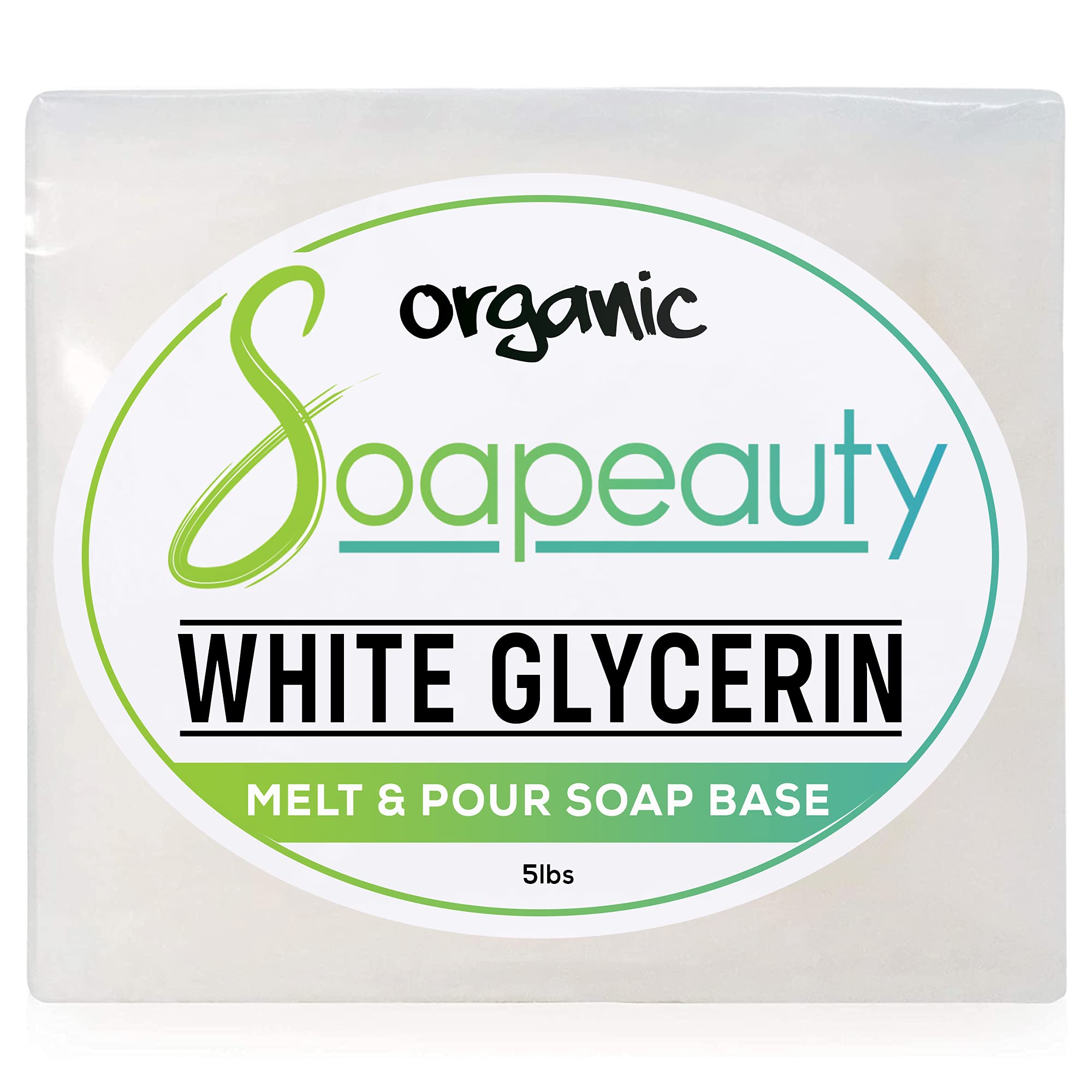 Natural Glycerin Melt and Pour Soap Base for DIY Soap Making - 5 lbs White Soap Base for Handmade Soaps, Bath Bombs & Skincare Products - Perfect for Crafters, Homemade Gifts & Spa Treatments