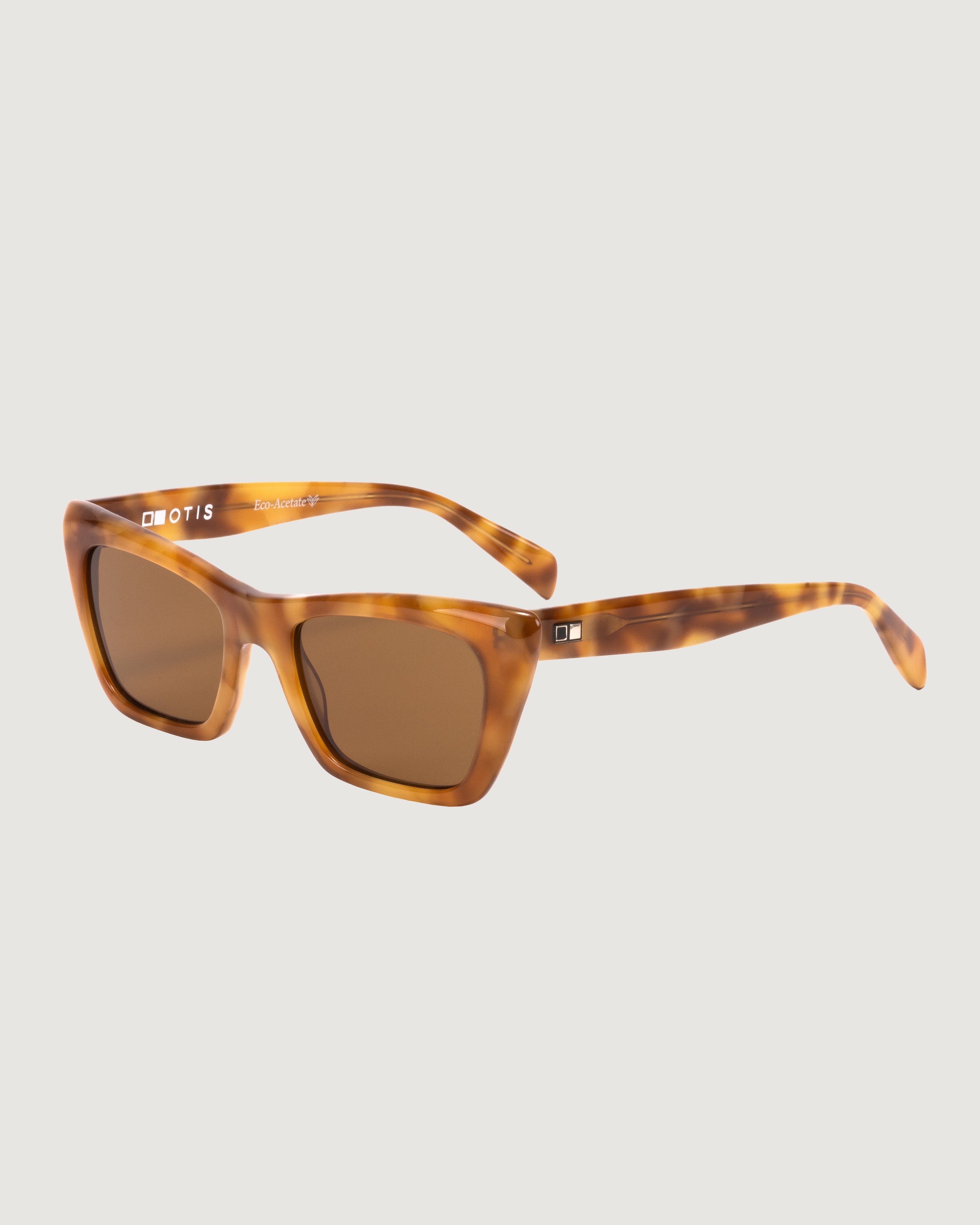 OTIS Currents Eco-Friendly Sunglasses - Havana Citrine/Brown Lenses for UV Protection & Style - Perfect for Beach, Driving & Outdoor Activities