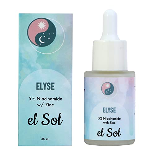 El Sol Cela Elyse 5% Niacinamide & Zinc Cream - Anti-Aging Treatment for Fine Lines, Wrinkles & Age Spots | Vegan Vitamin C Face Cream for Acne Scar Reduction | Perfect for Nighttime Skincare Routine & Daily Moisturizing