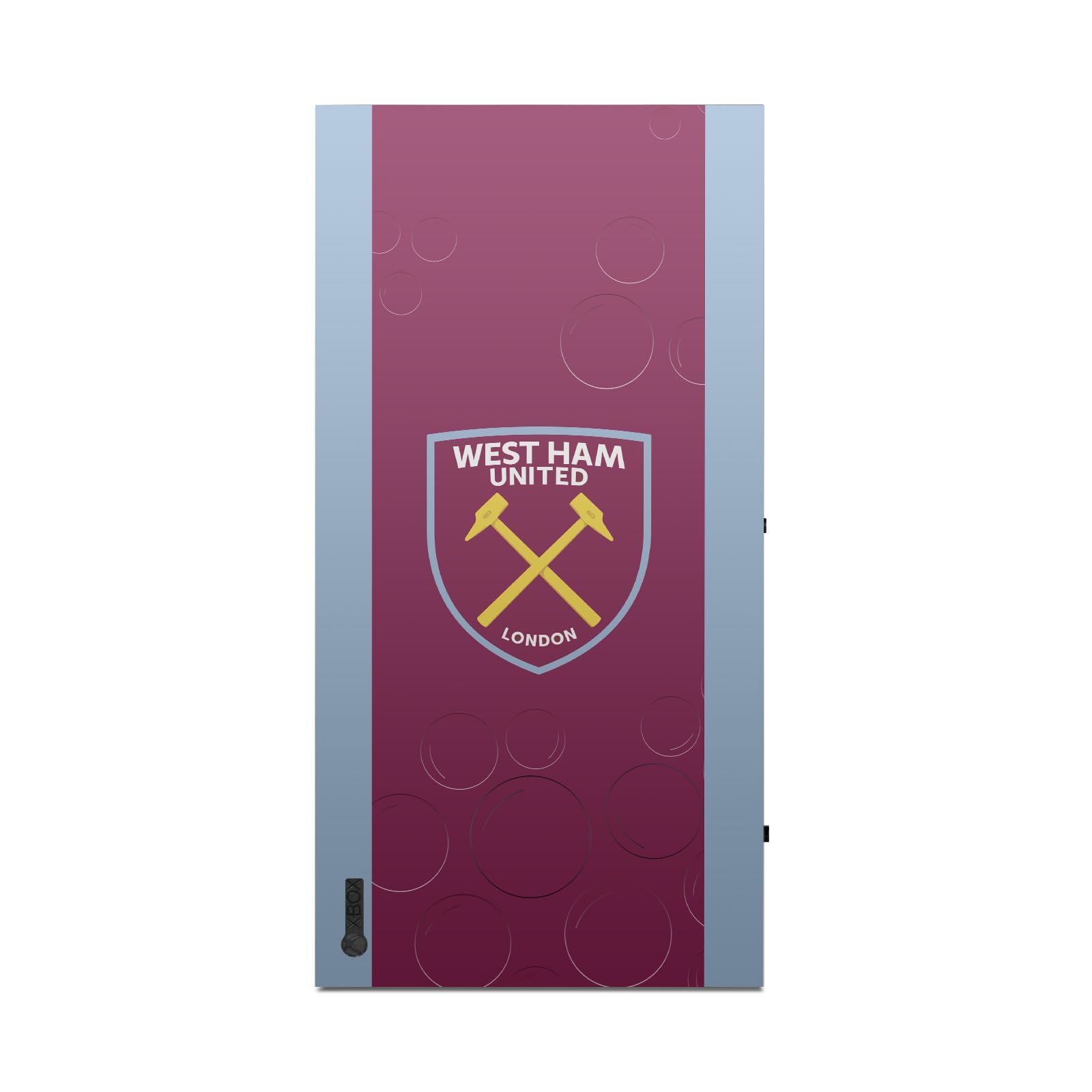 Official West Ham United FC Home 2023/24 Crest Vinyl Skin Decal Sticker Set - Compatible with Xbox Series X Console & Controller Bundle - Perfect for Gaming, Team Pride & Console Protection