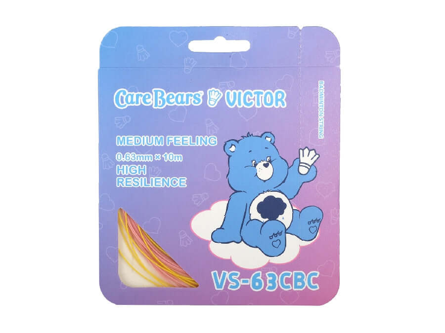 Victor Care Bear VS 63CBC Professional Badminton String - High Performance Nylon String for Badminton Rackets - Perfect for Competitive Play & Training Sessions