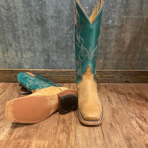 Anderson Bean Lottie Cognac Western Boots for Women - Genuine Leather Cowgirl Boots with Comfortable Fit - Perfect for Country Dancing, Rodeos & Western Fashion