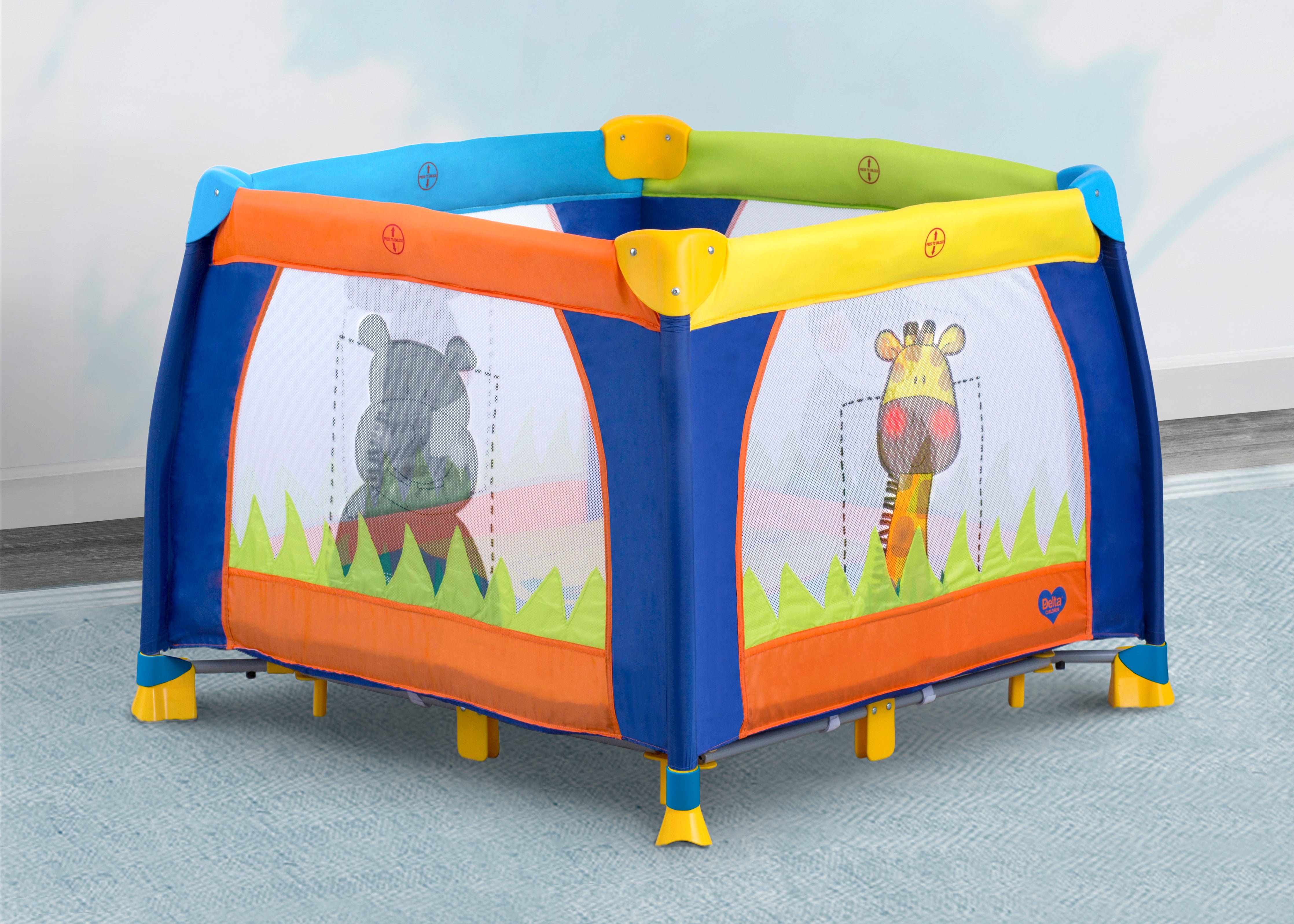 Fun Time 36 x 36 Inch Baby Play Yard - Portable Playpen for Indoor & Outdoor Use - Safe Play Area for Toddlers & Infants - Perfect for Home, Park, and Travel