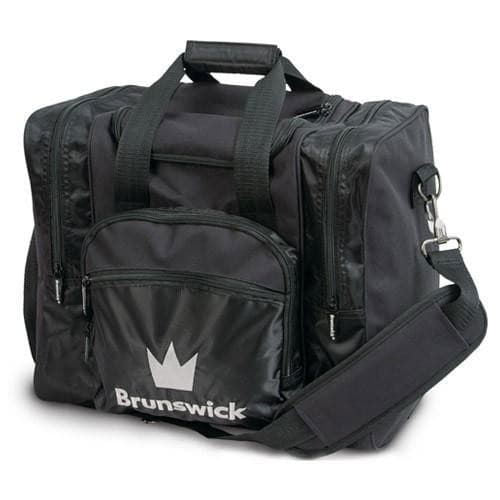 Brunswick Edge Single Tote Black Bowling Bag for Men & Women - Professional Bowling Accessories with Durable Construction - Perfect for League Play, Tournaments & Practice Sessions