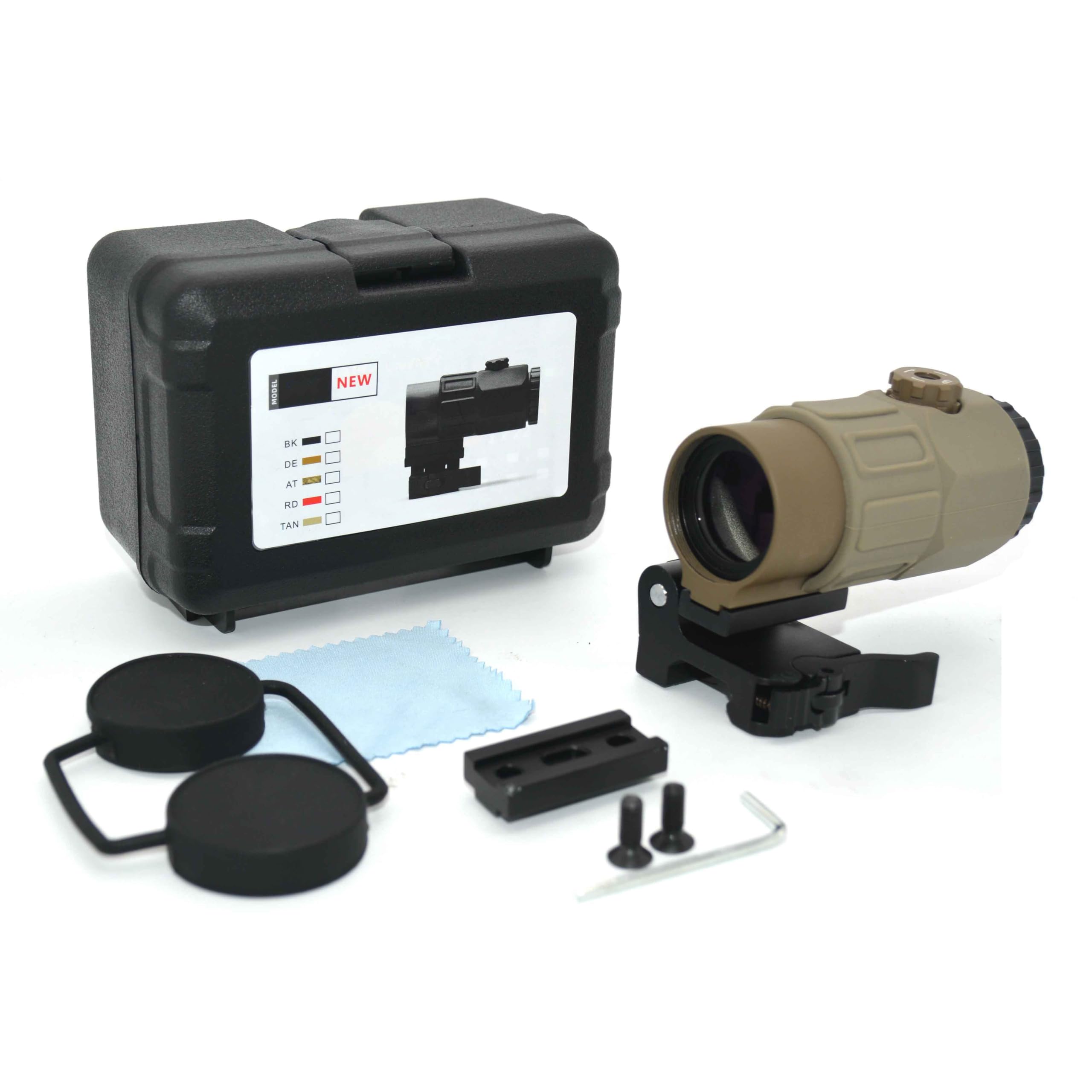 558+G45 Sight Combo - Red/Green Dot Reflex Compact Sight Scope with 5X Magnifier | Optical Holographic Hybrid Sight for 20mm Rail Mount | Quick Release Rollover Multiplier | Perfect for Tactical Shooting, Hunting & Airsoft