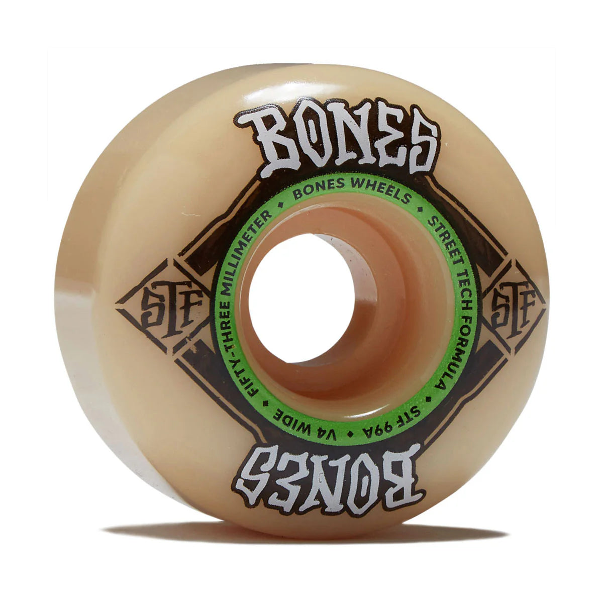 Bones STF V4 Wide 99A 53mm Skateboard Wheels - High Performance for Street and Park Skating