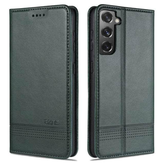 Premium Magnetic Heat Adsorption S22 Leather Phone Case - Slim Protective Cover for Samsung Galaxy S22 - Perfect for Business & Everyday Use