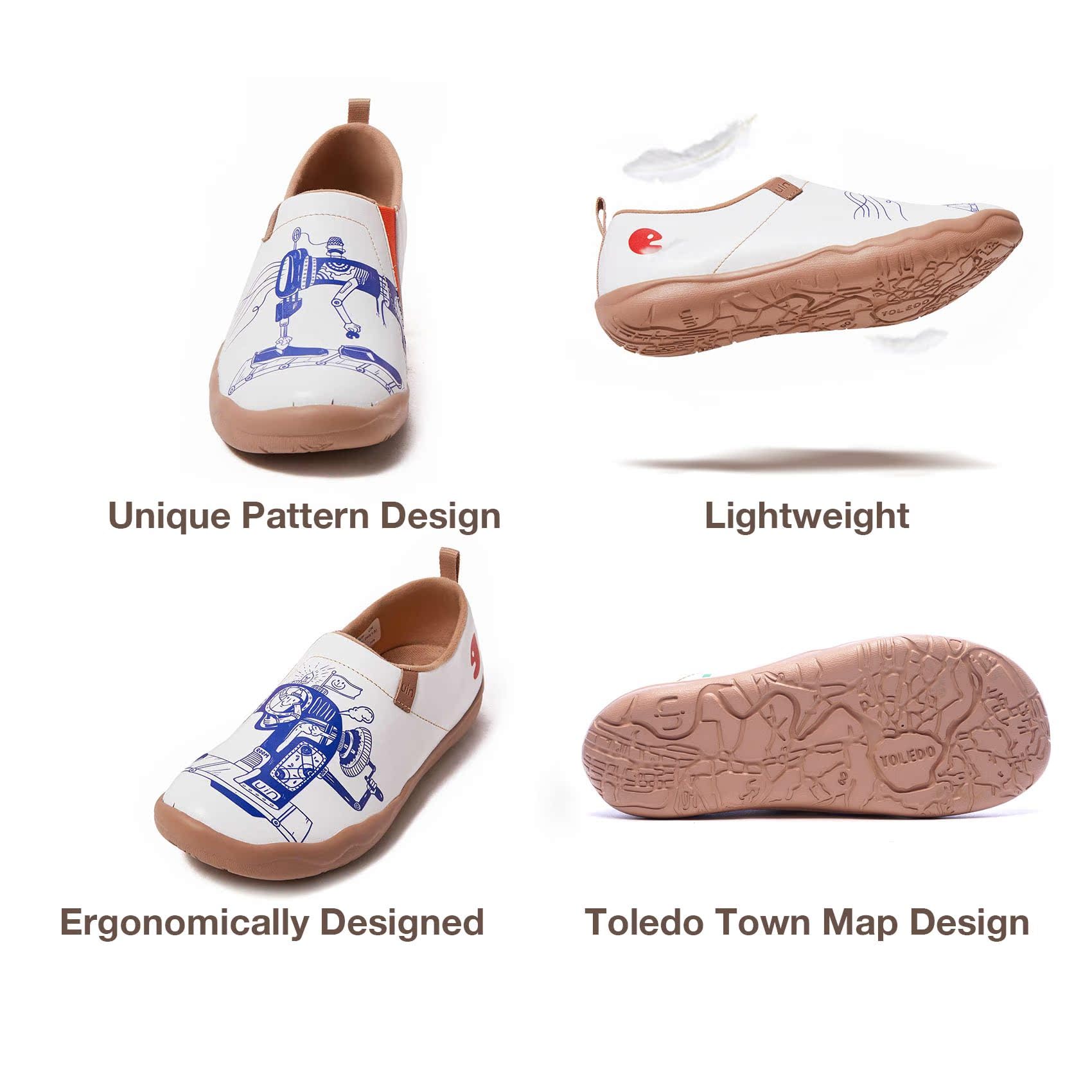 UIN Women's Slip-On Walking Shoes - Lightweight Travel Loafers with Microfiber Comfort for Casual Wear | Perfect for Travel, Work & Everyday Fashion Sneakers