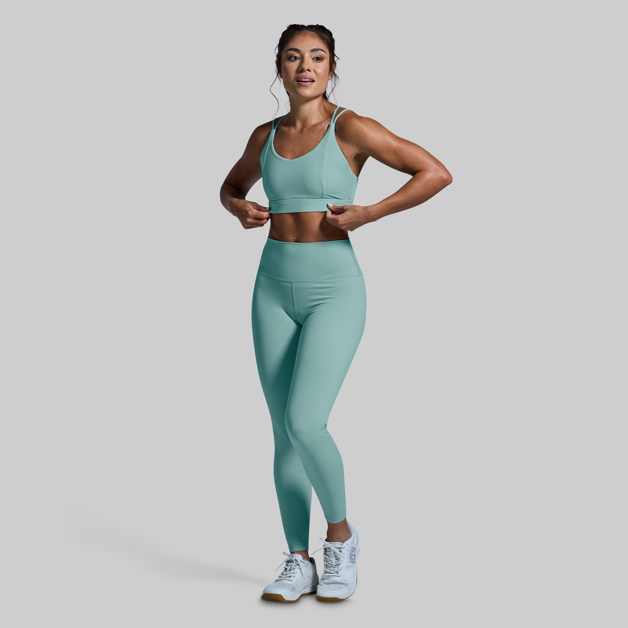 Synergy High Waist Yoga Leggings for Women - Nile Blue - Moisture Wicking, 4-Way Stretch Workout Pants for Running, Gym & Lounge Wear