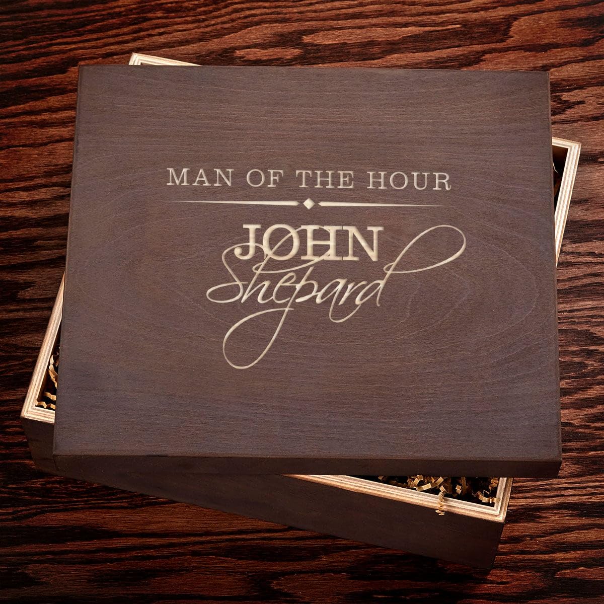 Personalized Wooden Gift Box for Keepsakes & Birthdays - Custom Engraved Brown Wood Box for Jewelry, Wedding Gifts & Special Occasions | HomeWetBar