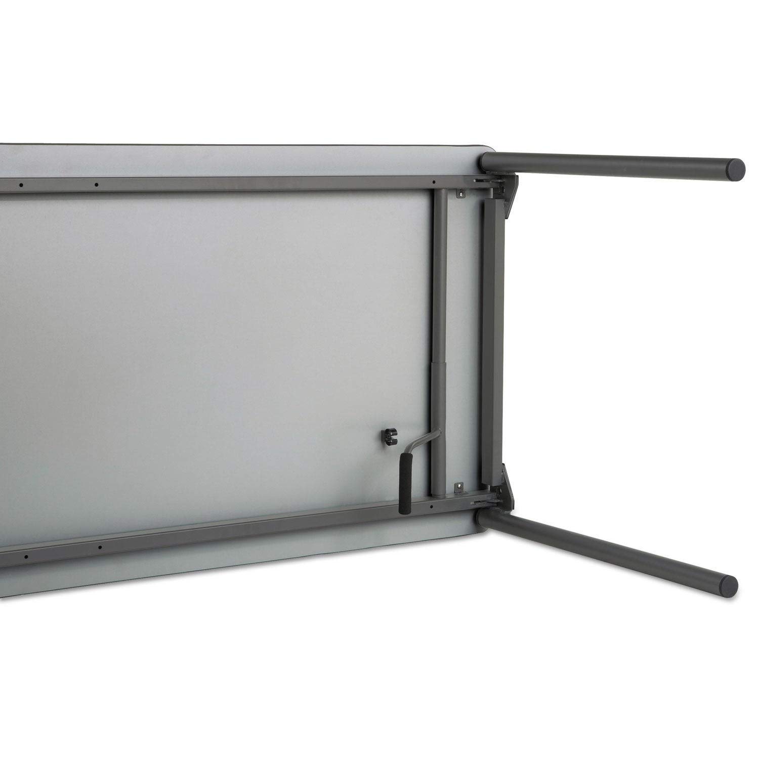 Iceberg Maxx Legroom Wood Folding Table - Gray Open Corner Design, 1000 lbs Weight Capacity, 18