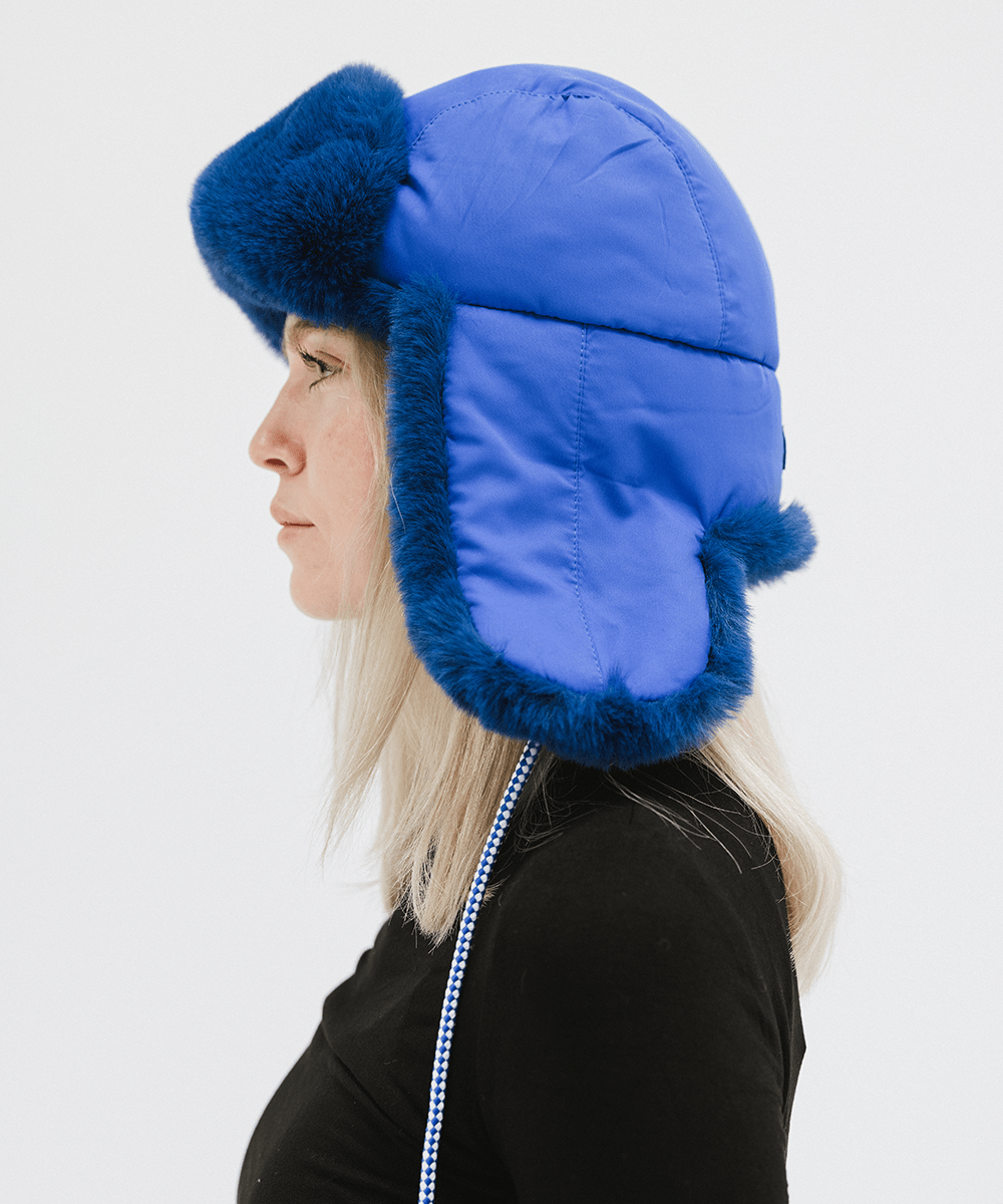 Leda Trapper Hat for Men Women - Warm Winter Fur Hat with Ear Flaps - Cozy Outdoor Hunting Skiing Snowboarding Hat - Perfect for Cold Weather Adventures