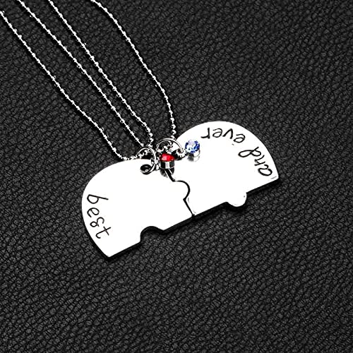 Best Friend Necklaces for 4 - Matching Heart BFF Jewelry Set for Women & Girls | Perfect Birthday, Christmas Friendship Gifts | Wear to Parties, Travel or Daily Life
