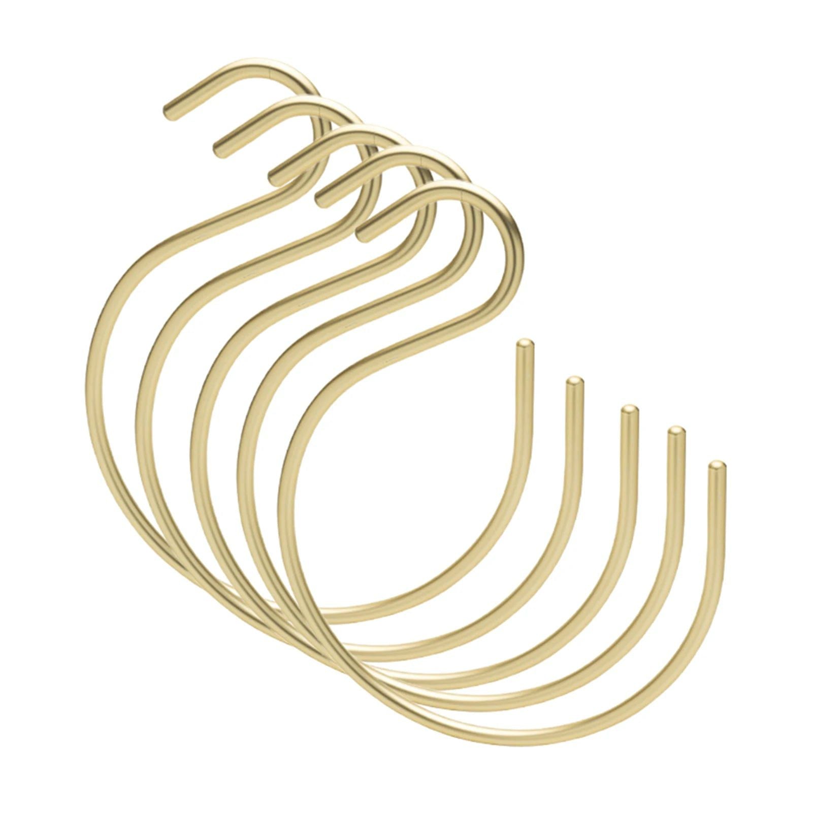 5pcs Heavy Duty Aluminum Alloy S-Shaped Hooks - Rustproof Wall Hangers for Hanging Plants, Towels, Coats & Home Organization (Indoor/Outdoor Use)
