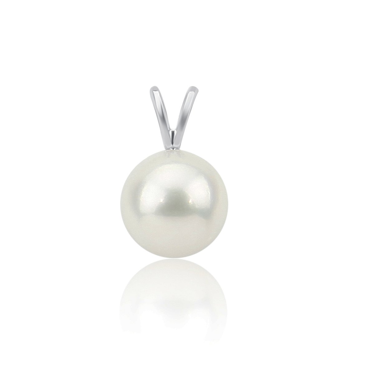 14K Gold 10-11mm High Luster White Freshwater Cultured Pearl Pendant for Women - Elegant Necklace Gift for Anniversary, Birthday & Special Occasions