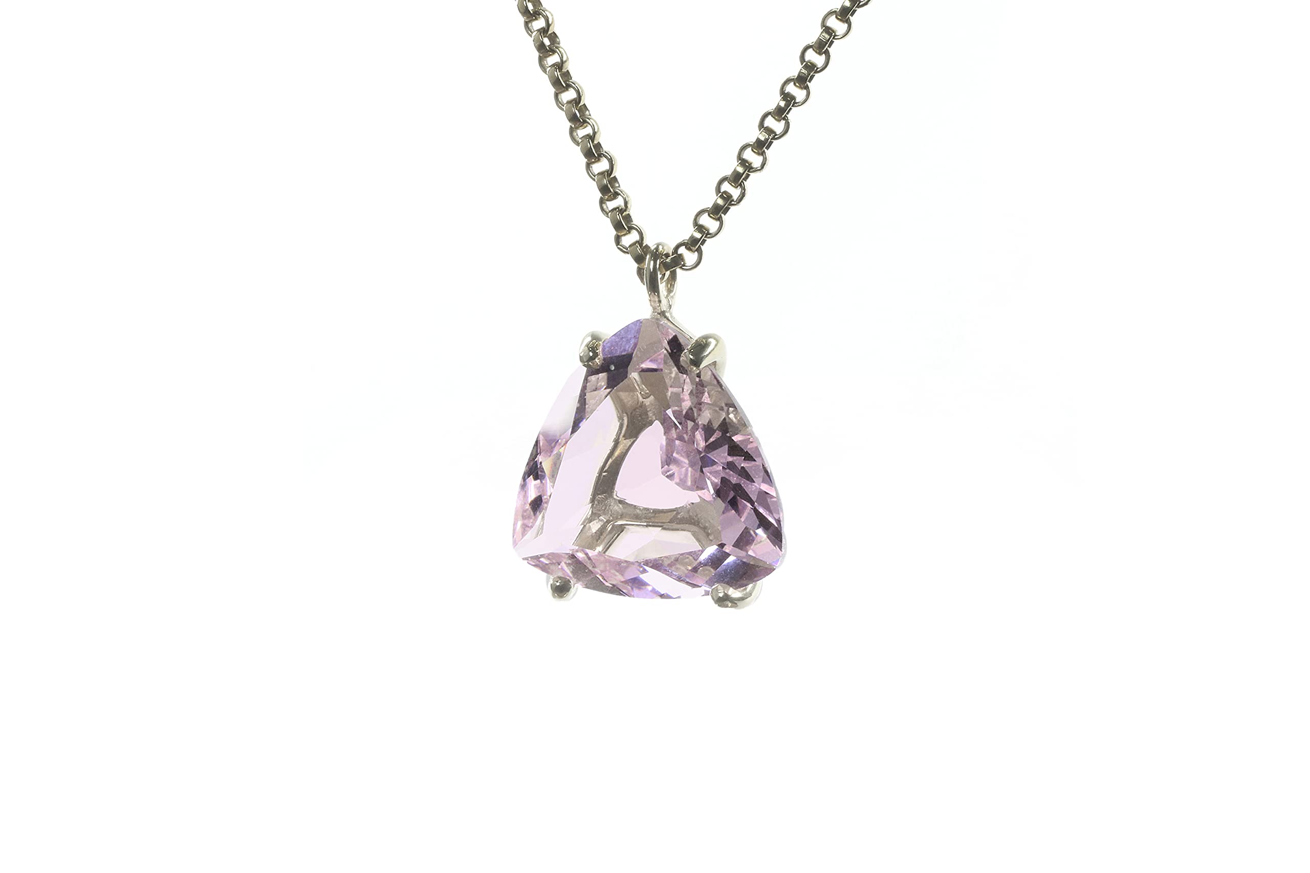 Trilliant Rose Quartz Necklace for Women - Handmade Gemstone Jewelry with Adjustable Chain - Perfect Birthday, Anniversary & Bridal Gift - Elegant Statement Necklace for Date Night, Wedding & Special Occasions