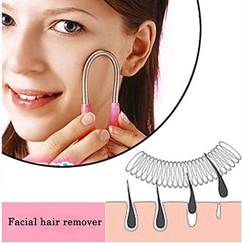 GOHO Facial Hair Remover for Women - Precision Stainless Steel Tweezers with Instruction Manual | Perfect for Eyebrows, Upper Lip & Chin Hair Removal at Home