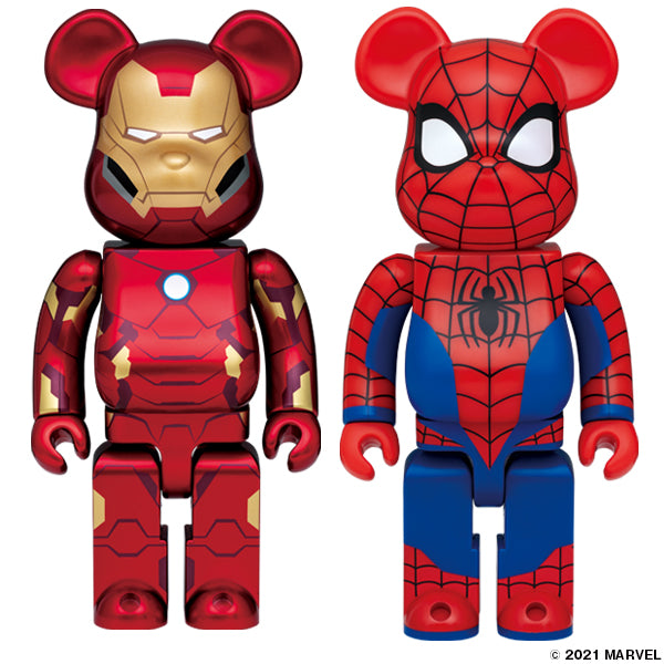 MEDICOM TOY BE@RBRICK Marvel Happy Ichibankuji 2021 Full Set Bearbrick Collectible Figure - Perfect for Marvel Fans & Toy Collectors (Creased Box) - Display in Home, Office or Collection Showcase