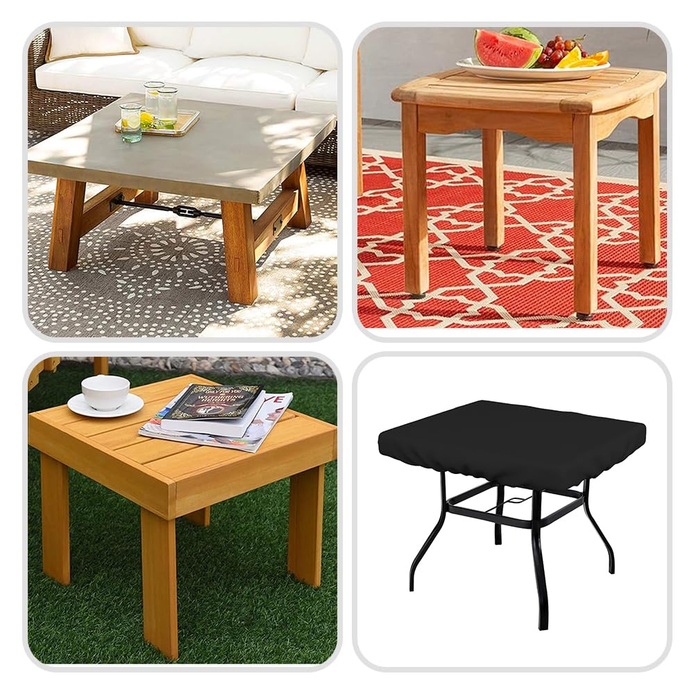 Heavy Duty 18 Oz Waterproof UV & Weather Resistant Square Table Cover - 24