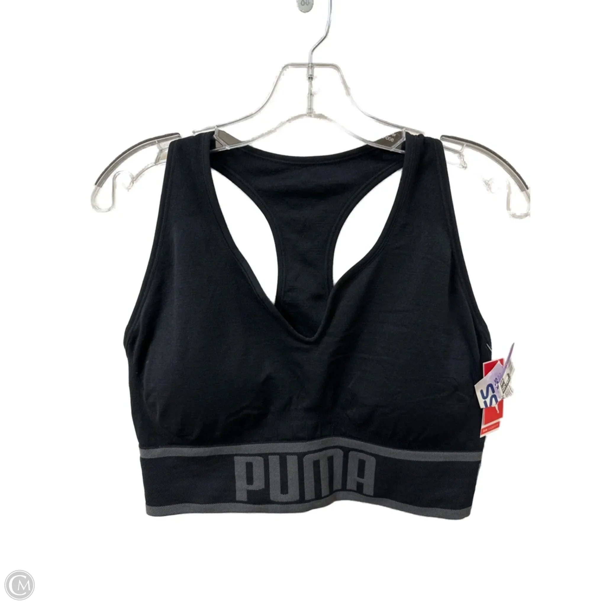 PUMA Women's High Support Athletic Sports Bra - Black, Size XL - Perfect for Running, Yoga & Gym Workouts